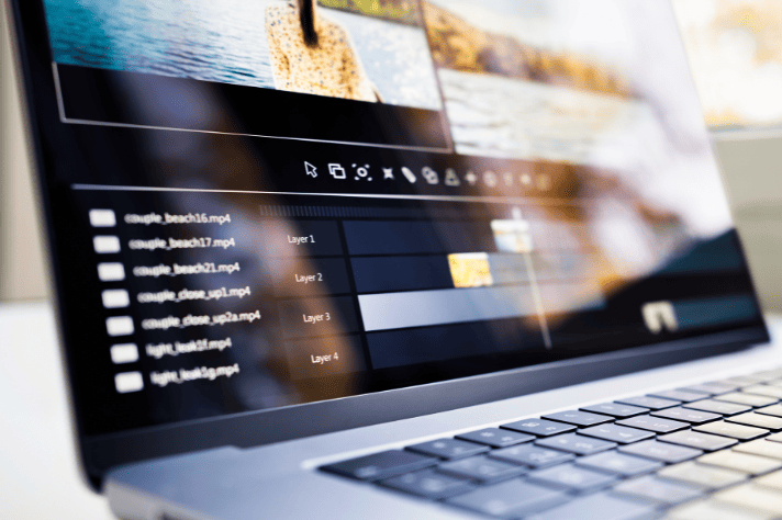 動画編集作業をしている画面