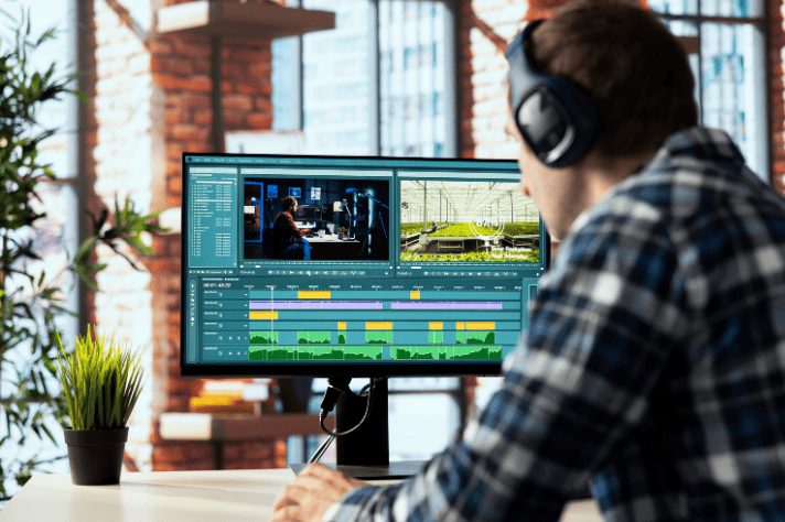 動画編集をしている人